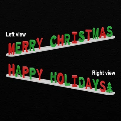 Khối Chữ Cái Tưởng Tượng Hai Mặt Tùy Chỉnh