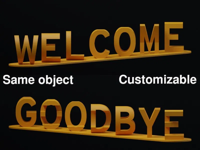 Khối Chữ Cái Tưởng Tượng Hai Mặt Tùy Chỉnh - Image 6