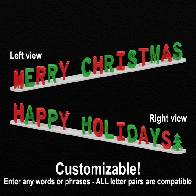 Khối Chữ Cái Tưởng Tượng Hai Mặt Tùy Chỉnh - Image 21