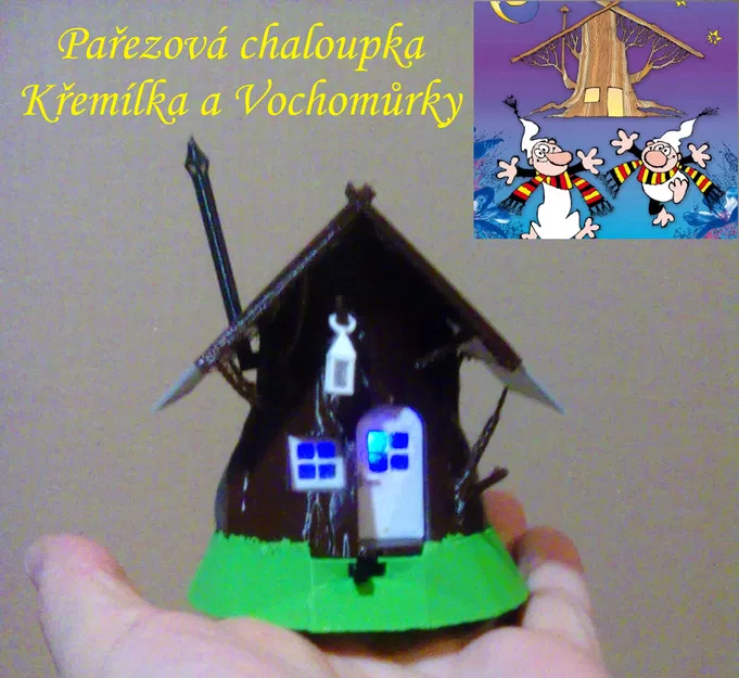 Stump Cottage with LED light / Pařezová chaloupka s LED osvětlením - Image 1