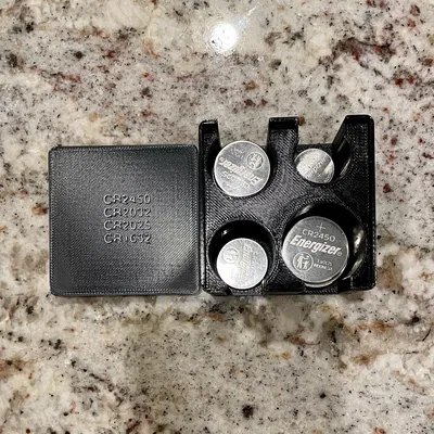 Hộp đựng pin cúc áo có nắp dập nổi tùy chọn