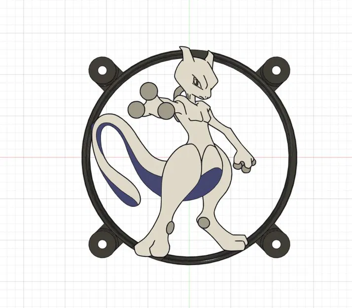 Bìa Tản Nhiệt PC Mewtwo 120mm - Trang Trí Độc Đáo - Image 1