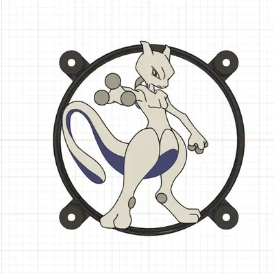 Bìa Tản Nhiệt PC Mewtwo 120mm - Trang Trí Độc Đáo