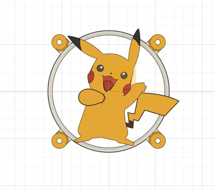Pikachu 120mm PC Fan Cover - Vẻ ngoài trang trí tinh nghịch - Image 1
