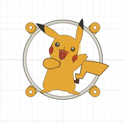 Pikachu 120mm PC Fan Cover - Vẻ ngoài trang trí tinh nghịch