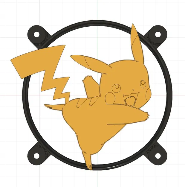 Bìa Quạt PC Pikachu 120mm - Diện Mạo Trang Trí Vui Nhộn - Image 1