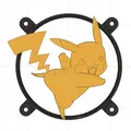 Bìa Quạt PC Pikachu 120mm - Diện Mạo Trang Trí Vui Nhộn - Thumbnail 1