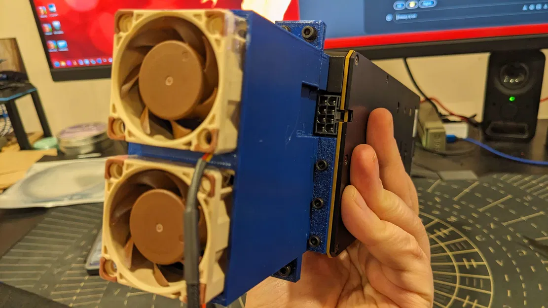 Ống dẫn quạt kép cho Nvidia Tesla Pascal (P100, P40) 40mm - Image 2