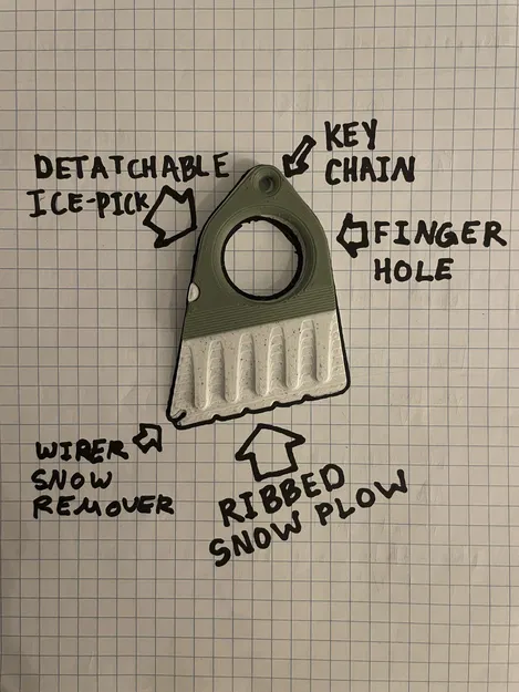 Móc Chìa Khóa Dụng Cụ Cạo Tuyết - Image 3