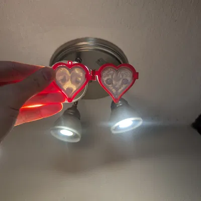 Mặt Dây Chuyền Lithophane Khóa Hình Trái Tim