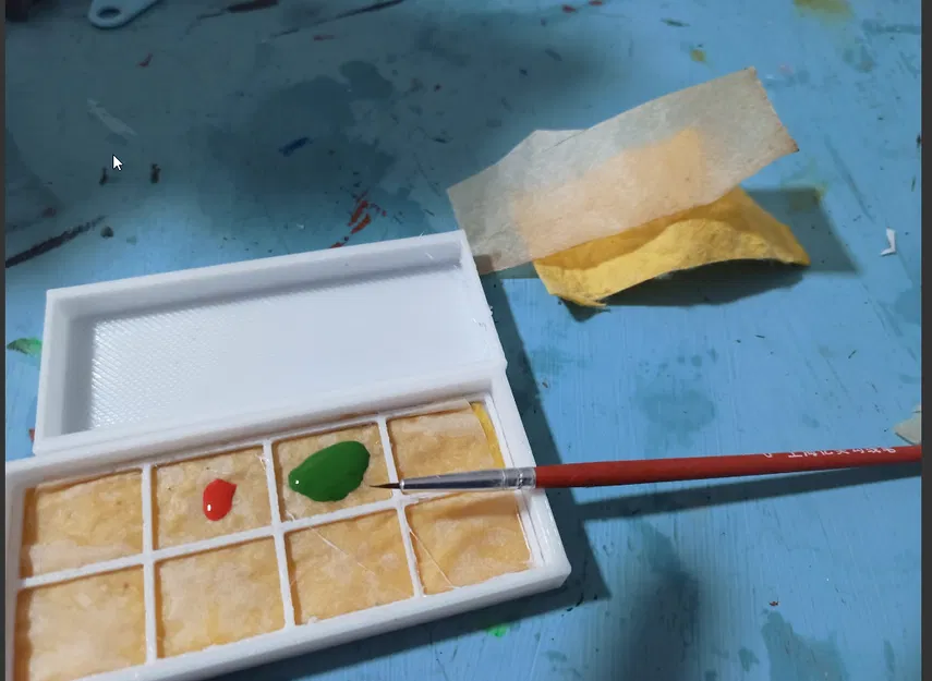 Bảng pha màu ẩm để vẽ / Wet pallet for paint - Image 1