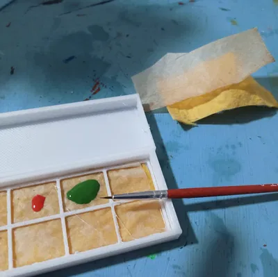 Bảng pha màu ẩm để vẽ / Wet pallet for paint