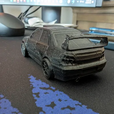 Mô hình in liền Subaru Impreza WRX STi với bánh xe di chuyển