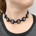 Vòng cổ choker mắt xích kim cương dẻo - Thumbnail 1