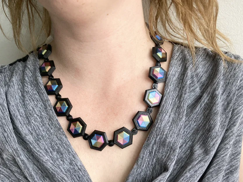 Vòng cổ choker mắt xích kim cương dẻo - Image 4