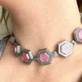 Vòng cổ choker mắt xích kim cương dẻo - Thumbnail 10