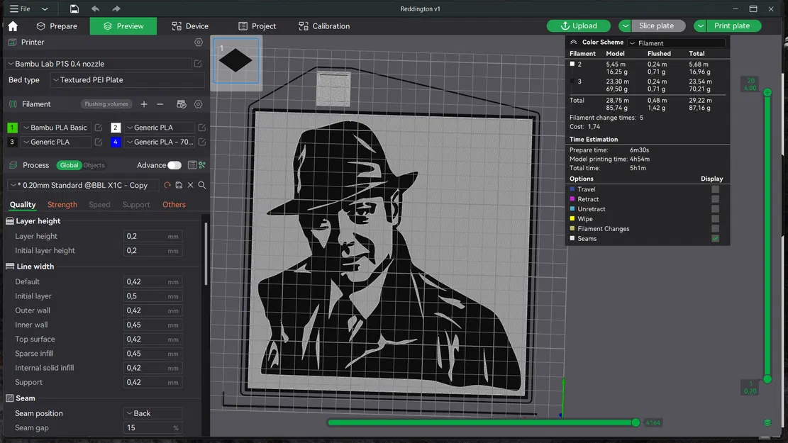 Khuôn dập nổi Raymond Reddington - Image 2