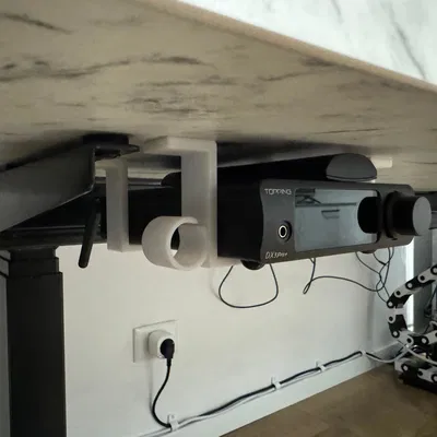 Giá đỡ dưới bàn + Giữ cáp cho Topping DX3 Pro+