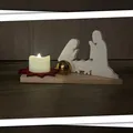 Mô Hình Đức Mẹ Giáng Sinh - Krippe Weihnachten Crib Nativity Scene Christmas Klötzchen Deko - Thumbnail 1