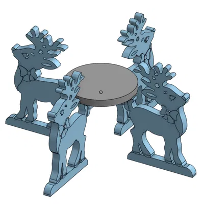 Chân nến tuần lộc đẹp (OnShape)