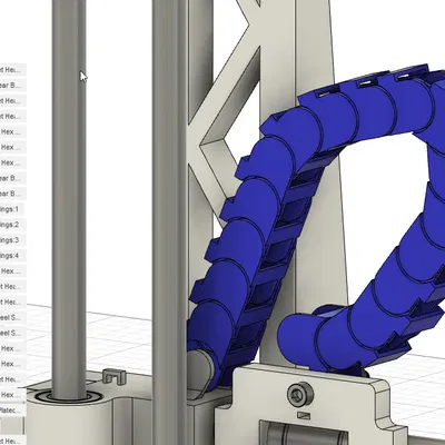 CADENA RECOGE CALBES - Chuỗi thu dây cho trục X máy in Cartesian