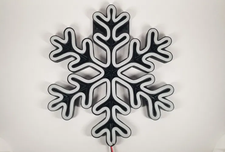 Biển Đèn Neon LED Bông Tuyết Tối Giản - Trang Trí Mùa Đông / Giáng Sinh - Image 4