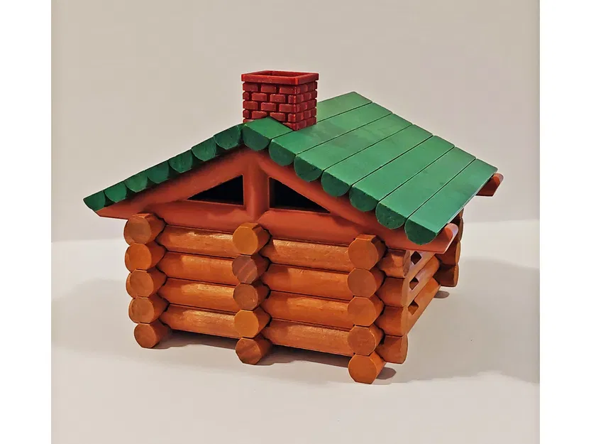 Giá đỡ mái Lincoln Logs - 84 biến thể! - Vách ngăn, Kích thước và Kiểu mái khác nhau - Cải tiến thiết kế - Image 1