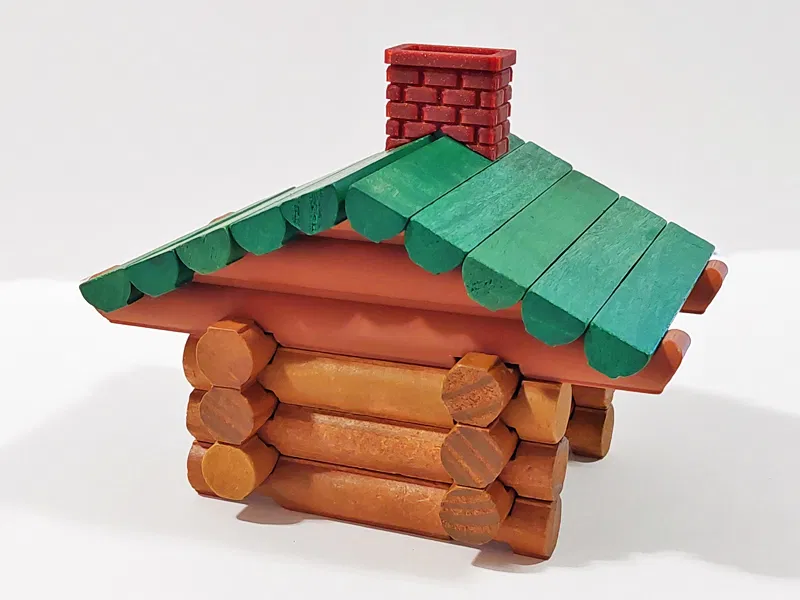 Giá đỡ mái Lincoln Logs - 84 biến thể! - Vách ngăn, Kích thước và Kiểu mái khác nhau - Cải tiến thiết kế - Image 2