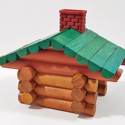Giá đỡ mái Lincoln Logs - 84 biến thể! - Vách ngăn, Kích thước và Kiểu mái khác nhau - Cải tiến thiết kế