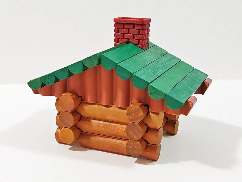 Giá đỡ mái Lincoln Logs - 84 biến thể! - Vách ngăn, Kích thước và Kiểu mái khác nhau - Cải tiến thiết kế - Image 4