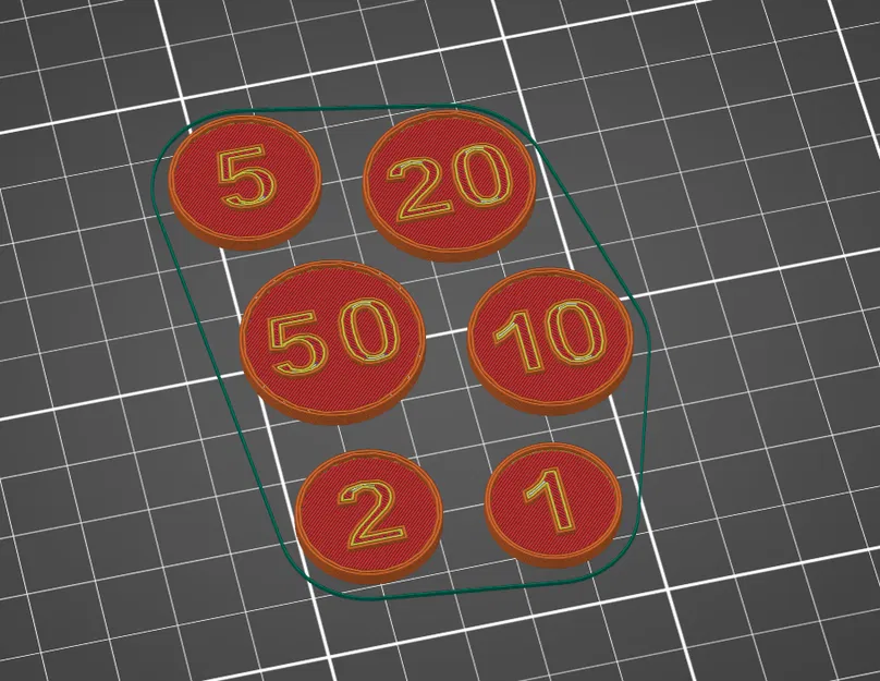 Tiền xu cho trẻ em (1,2,5,10,20,50) - Image 1