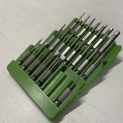 Giá đỡ bit lục giác Gridfinity (1x2, 1x3 và 2x3) 1/4 inch