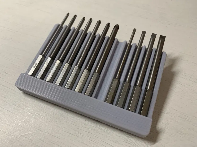 Giá đỡ bit lục giác Gridfinity (1x2, 1x3 và 2x3) 1/4 inch - Image 3