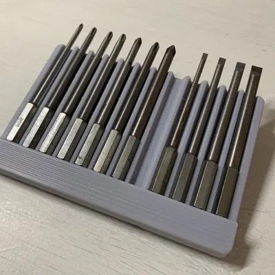 Giá đỡ bit lục giác Gridfinity (1x2, 1x3 và 2x3) 1/4 inch