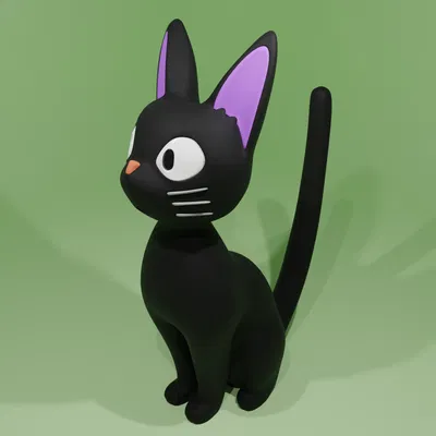 Mô hình 3D Jiji - Dịch vụ giao hàng của Kiki