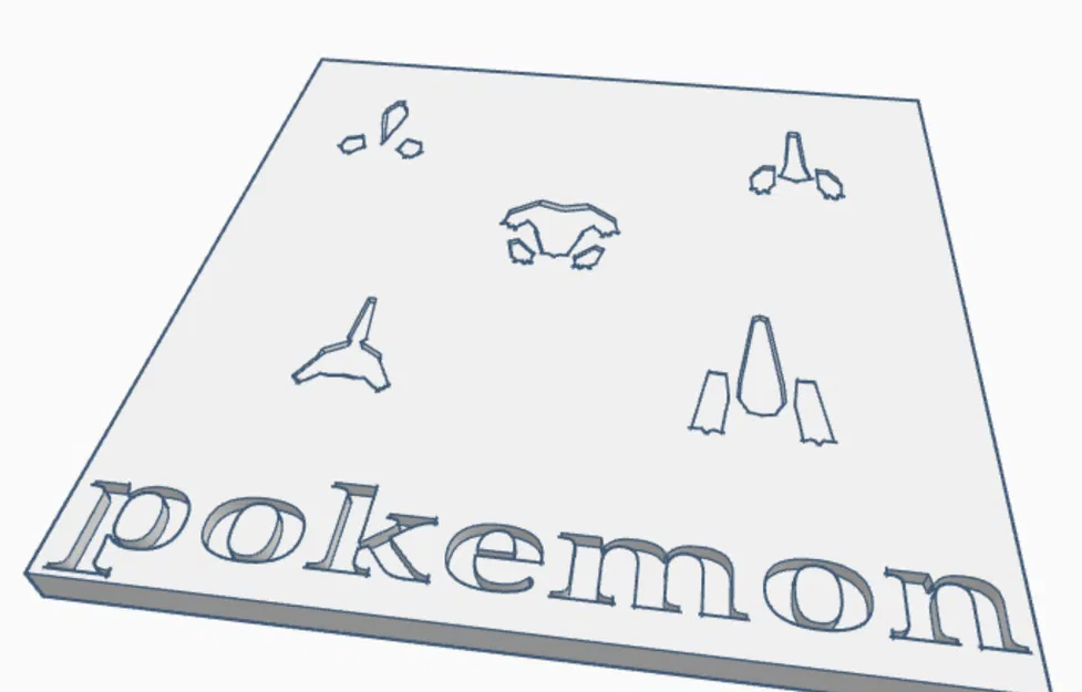 Giá đỡ Pokemon lowpoly (Charmander, Pikachu, Squirtle, Bulbasaur, Totodile) - Image 1