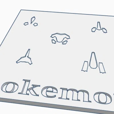 Giá đỡ Pokemon lowpoly (Charmander, Pikachu, Squirtle, Bulbasaur, Totodile)