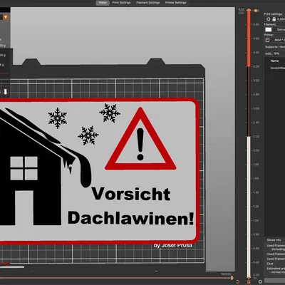 Biển Báo Cẩn Thận Tuyết Lở Trên Mái Nhà