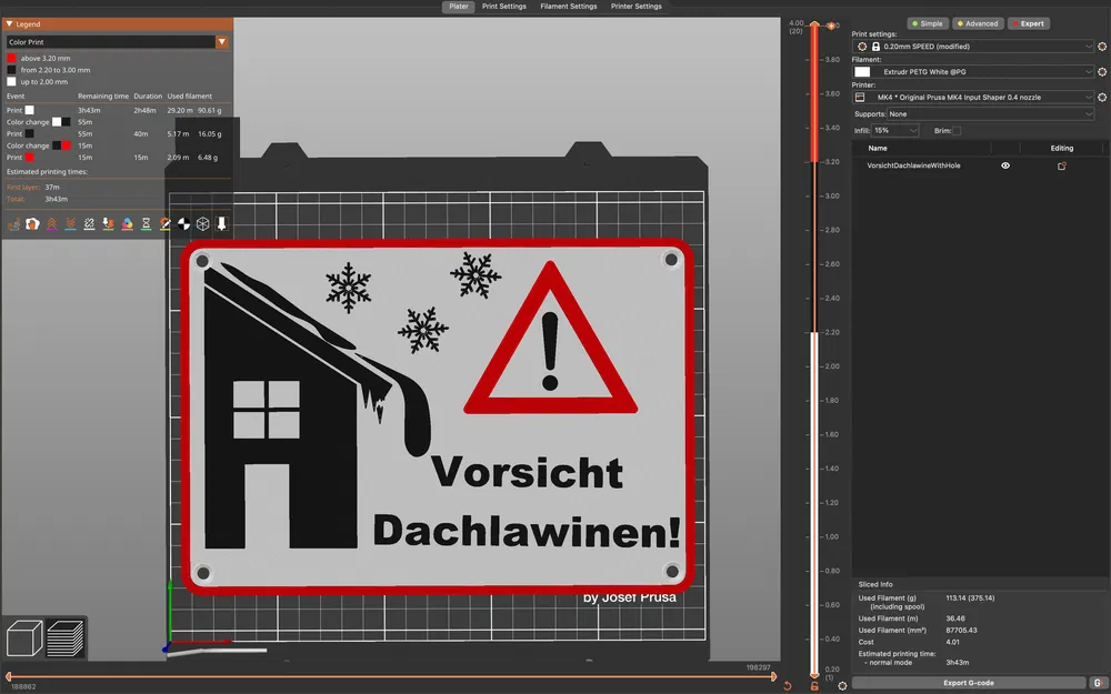 Biển Báo Cẩn Thận Tuyết Lở Trên Mái Nhà - Image 3