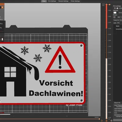 Biển Báo Cẩn Thận Tuyết Lở Trên Mái Nhà
