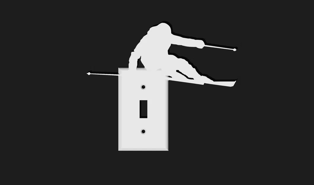 Mặt Công Tắc Đèn Người Trượt Tuyết - Image 1