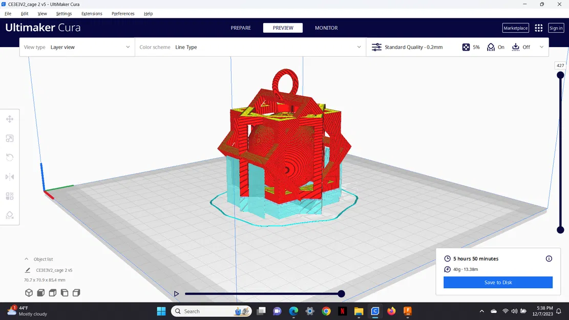 Quả cầu Giáng sinh có lồng - Image 3