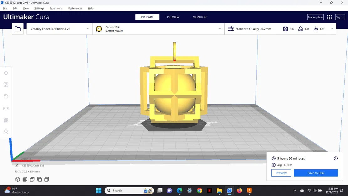 Quả cầu Giáng sinh có lồng - Image 5