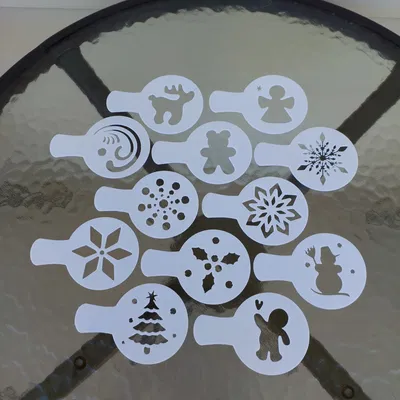 Khuôn Xịt Cà Phê và Đồ Uống Nóng 3D (12 Mẫu)