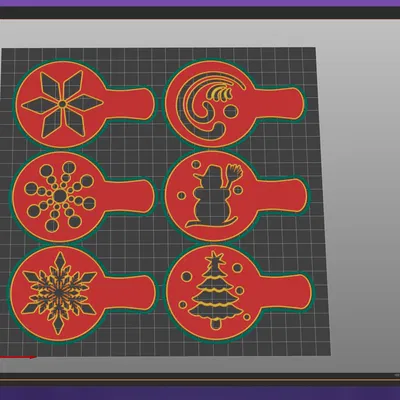 Khuôn Xịt Cà Phê và Đồ Uống Nóng 3D (12 Mẫu)