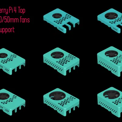 Nắp Vỏ Raspberry Pi 4 Hazi + Giá Đỡ Quạt Ez / Hỗ Trợ PoE-Hat