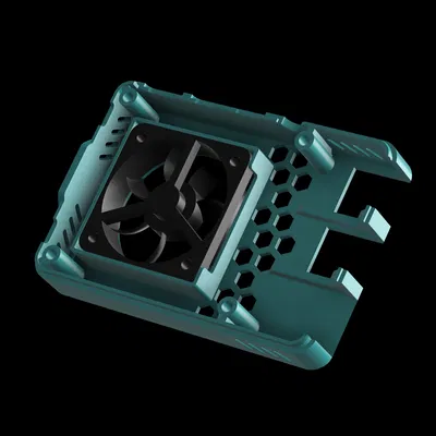 Nắp Vỏ Raspberry Pi 4 Hazi + Giá Đỡ Quạt Ez / Hỗ Trợ PoE-Hat