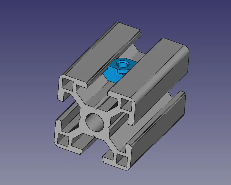 Đai ốc T cho thanh nhôm Prusa Mini (rãnh 8, loại B, ren M4) - Image 1