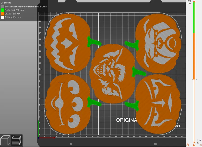 Mặt bí ngô 3 màu (halloween) - Image 3