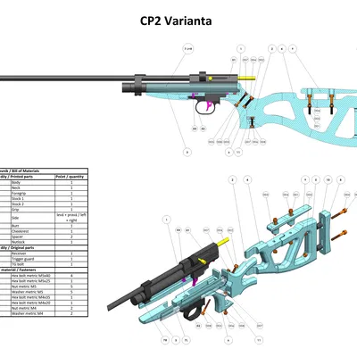 Artemis/SPA CP2 Rifle Stock v3 - Báng Súng Module